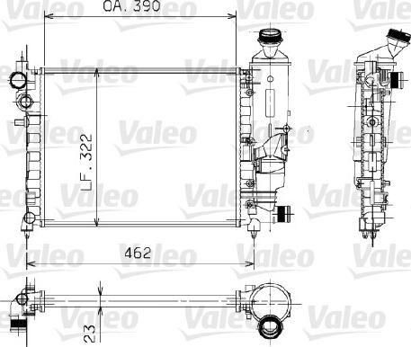 Valeo 730372 - Радиатор, охлаждане на двигателя vvparts.bg