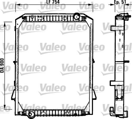 Valeo 730259 - Радиатор, охлаждане на двигателя vvparts.bg