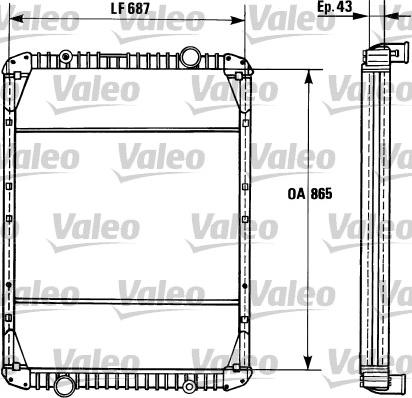 Valeo 730748 - Радиатор, охлаждане на двигателя vvparts.bg