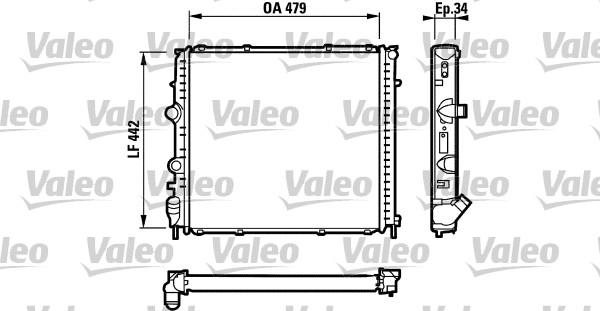 Valeo 731910 - Радиатор, охлаждане на двигателя vvparts.bg