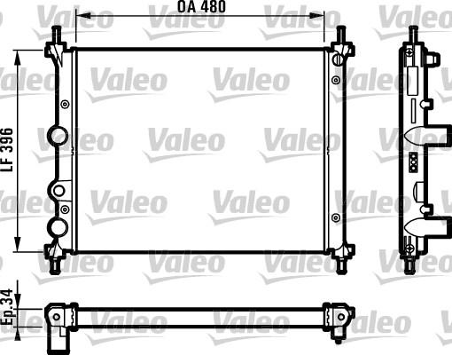 Valeo 731981 - Радиатор, охлаждане на двигателя vvparts.bg