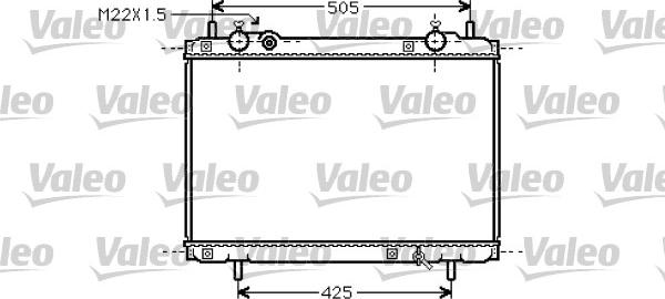 Valeo 731974 - Радиатор, охлаждане на двигателя vvparts.bg