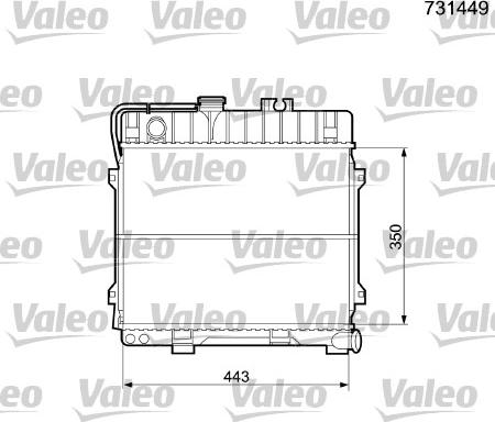 Valeo 731449 - Радиатор, охлаждане на двигателя vvparts.bg