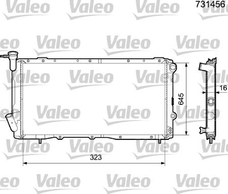 Valeo 731456 - Радиатор, охлаждане на двигателя vvparts.bg