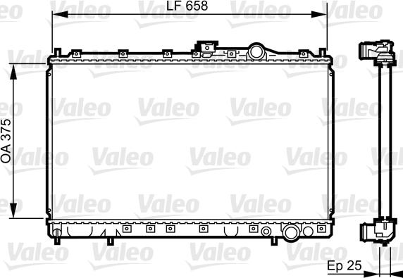 Valeo 731451 - Радиатор, охлаждане на двигателя vvparts.bg