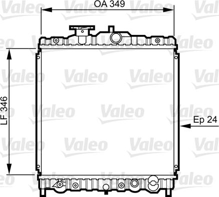 Valeo 731458 - Радиатор, охлаждане на двигателя vvparts.bg