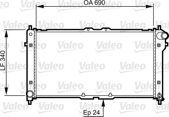 Valeo 731466 - Радиатор, охлаждане на двигателя vvparts.bg