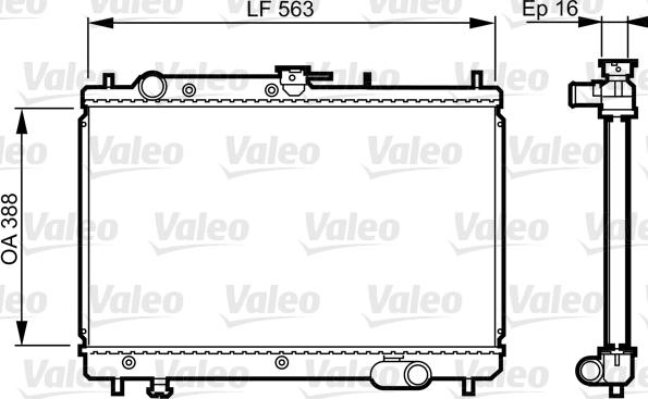 Valeo 731461 - Радиатор, охлаждане на двигателя vvparts.bg