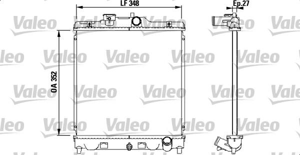 Valeo 731468 - Радиатор, охлаждане на двигателя vvparts.bg