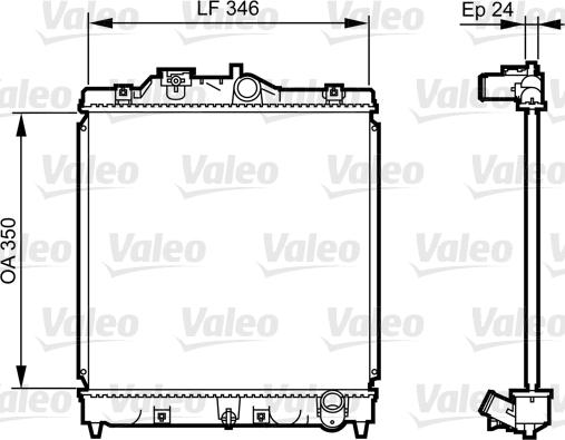 Valeo 731434 - Радиатор, охлаждане на двигателя vvparts.bg