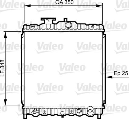 Valeo 731474 - Радиатор, охлаждане на двигателя vvparts.bg