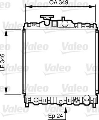 Valeo 731473 - Радиатор, охлаждане на двигателя vvparts.bg