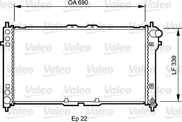 Valeo 731472 - Радиатор, охлаждане на двигателя vvparts.bg