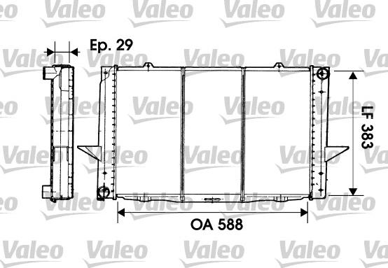 Valeo 731477 - Радиатор, охлаждане на двигателя vvparts.bg