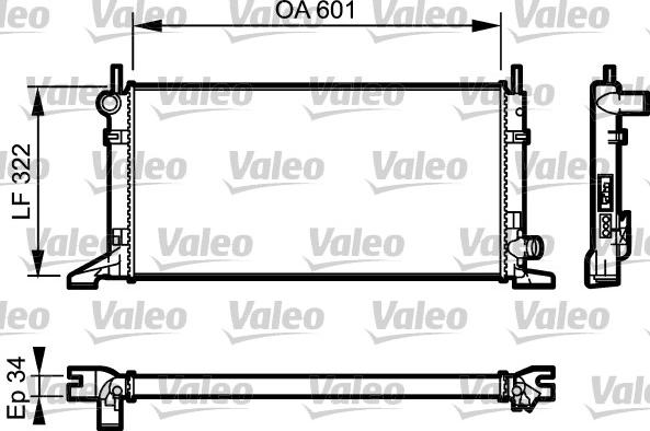 Valeo 731595 - Радиатор, охлаждане на двигателя vvparts.bg