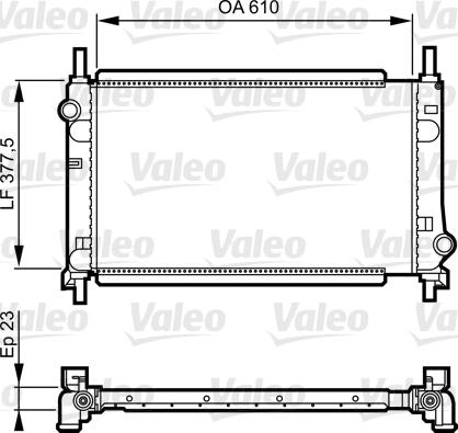 Valeo 731550 - Радиатор, охлаждане на двигателя vvparts.bg