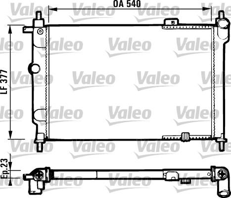 Valeo 731551 - Радиатор, охлаждане на двигателя vvparts.bg