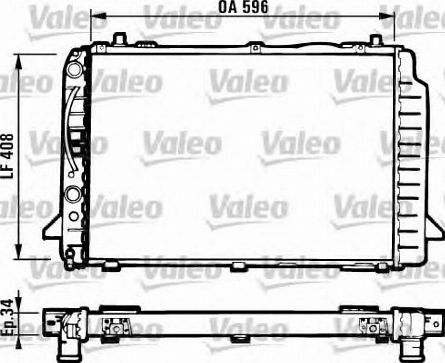 Valeo 731502 - Радиатор, охлаждане на двигателя vvparts.bg