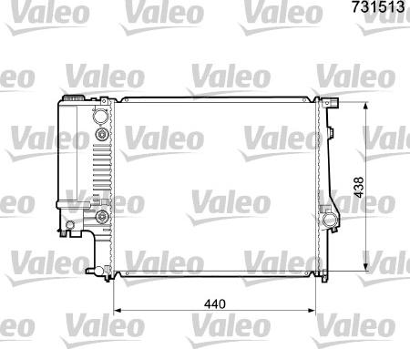 Valeo 731513 - Радиатор, охлаждане на двигателя vvparts.bg