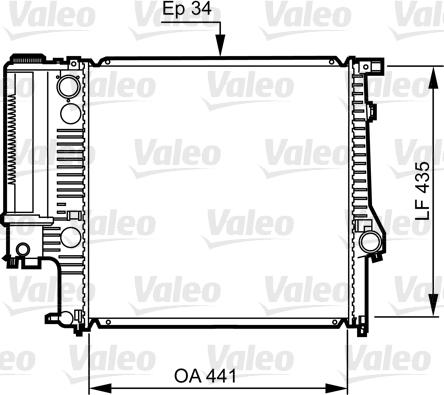 Valeo 731512 - Радиатор, охлаждане на двигателя vvparts.bg