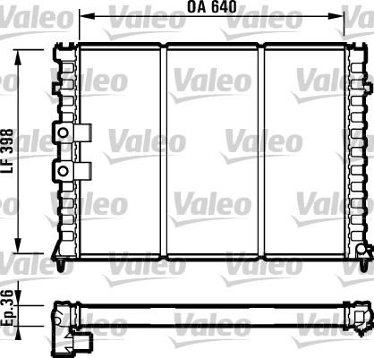 Valeo 731585 - Радиатор, охлаждане на двигателя vvparts.bg