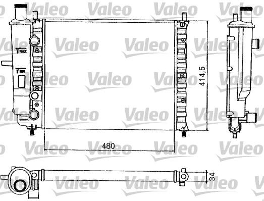 Valeo 731582 - Радиатор, охлаждане на двигателя vvparts.bg