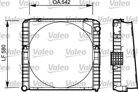 Valeo 731534 - Радиатор, охлаждане на двигателя vvparts.bg