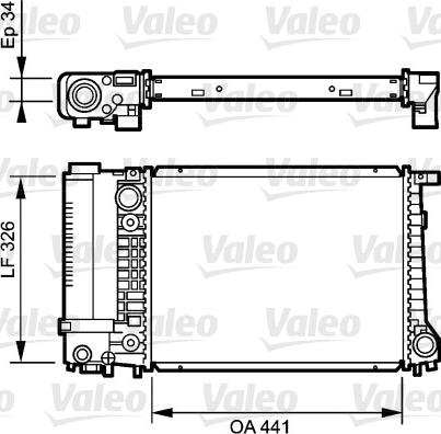 Valeo 731520 - Радиатор, охлаждане на двигателя vvparts.bg