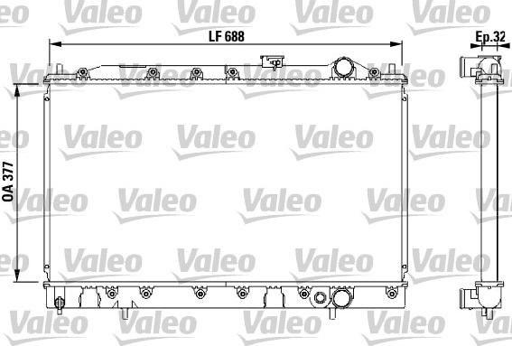 Valeo 731644 - Радиатор, охлаждане на двигателя vvparts.bg