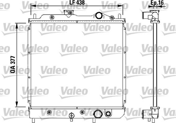 Valeo 731646 - Радиатор, охлаждане на двигателя vvparts.bg