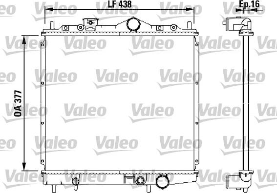 Valeo 731647 - Радиатор, охлаждане на двигателя vvparts.bg