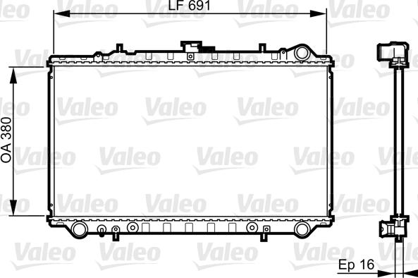 Valeo 731657 - Радиатор, охлаждане на двигателя vvparts.bg