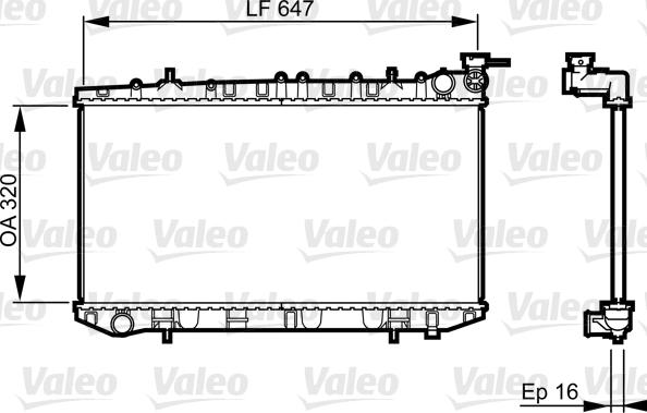 Valeo 731664 - Радиатор, охлаждане на двигателя vvparts.bg