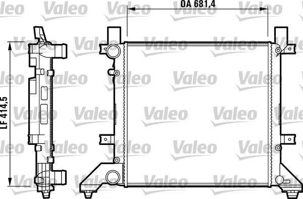 Valeo 731605 - Радиатор, охлаждане на двигателя vvparts.bg