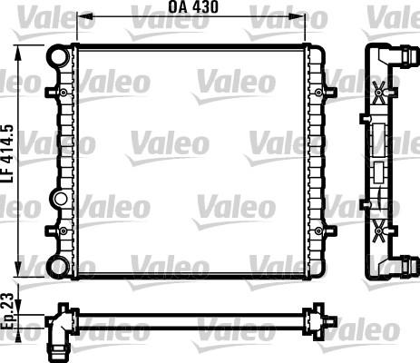 Valeo 731607 - Радиатор, охлаждане на двигателя vvparts.bg