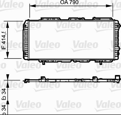 Valeo 731611 - Радиатор, охлаждане на двигателя vvparts.bg