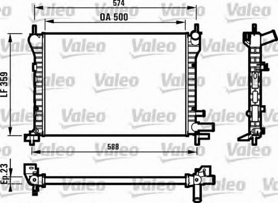 Valeo 731617 - Радиатор, охлаждане на двигателя vvparts.bg