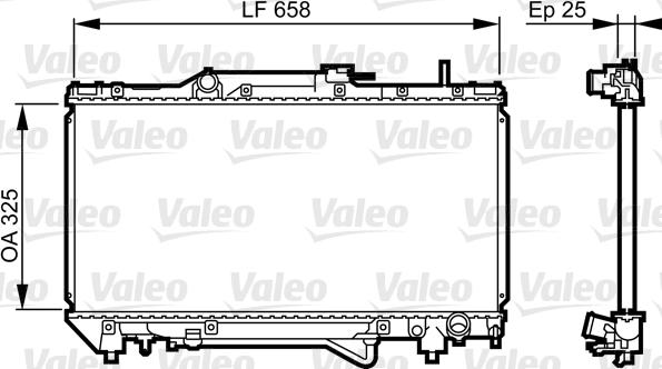 Valeo 731682 - Радиатор, охлаждане на двигателя vvparts.bg