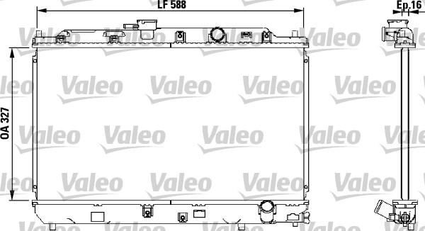 Valeo 731634 - Радиатор, охлаждане на двигателя vvparts.bg