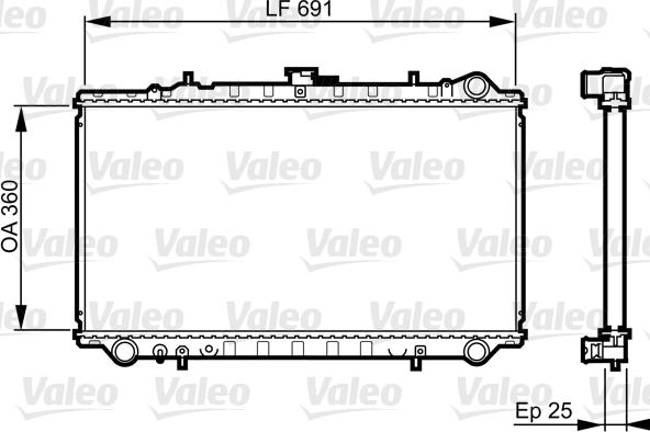 Valeo 731674 - Радиатор, охлаждане на двигателя vvparts.bg