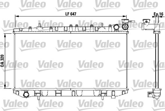 Valeo 731670 - Радиатор, охлаждане на двигателя vvparts.bg