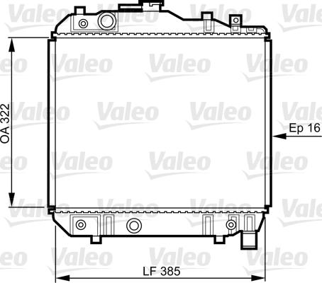 Valeo 731042 - Радиатор, охлаждане на двигателя vvparts.bg