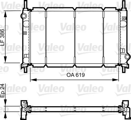 Valeo 731011 - Радиатор, охлаждане на двигателя vvparts.bg