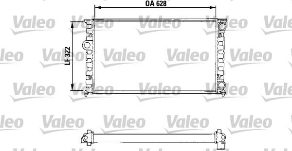 Valeo 731025 - Радиатор, охлаждане на двигателя vvparts.bg