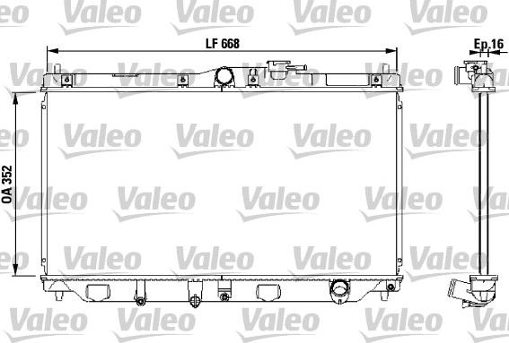 Valeo 731076 - Радиатор, охлаждане на двигателя vvparts.bg