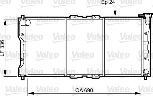 Valeo 731073 - Радиатор, охлаждане на двигателя vvparts.bg