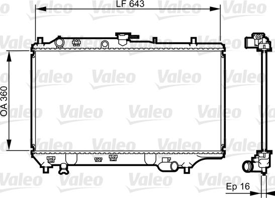 Valeo 731072 - Радиатор, охлаждане на двигателя vvparts.bg