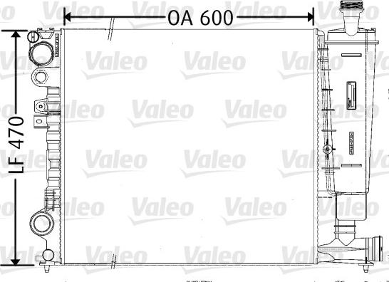 Valeo 731165 - Радиатор, охлаждане на двигателя vvparts.bg