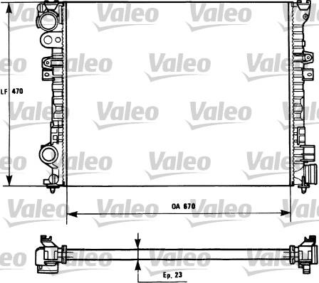 Valeo 731166 - Радиатор, охлаждане на двигателя vvparts.bg