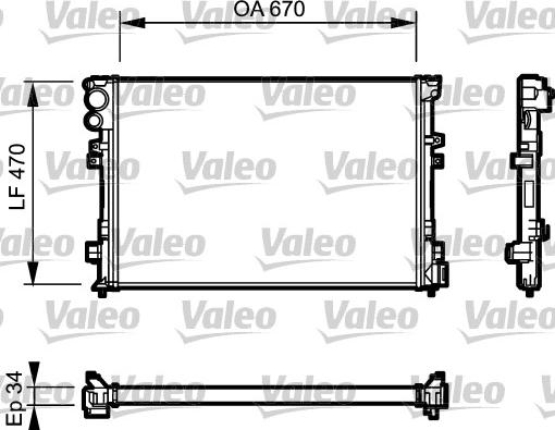 Valeo 731168 - Радиатор, охлаждане на двигателя vvparts.bg